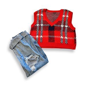 MUST HAVE WILD FABLE PLAID SWEATER VEST SIZE XL!!